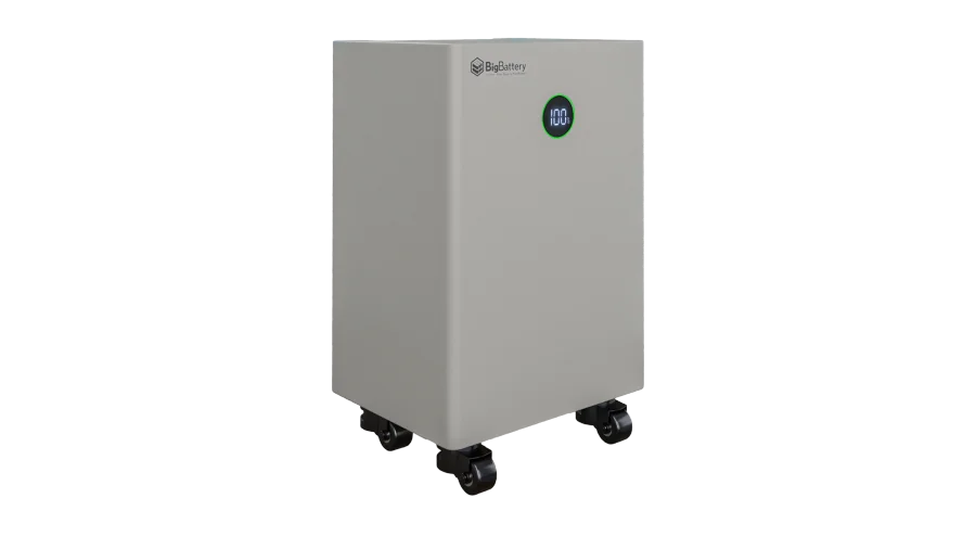 High quality photo of the Big Battery 48V Nexus 15kWh Front Left View. Photo sourced by Current Connected.