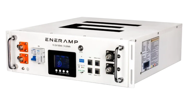 Eneramp - E-03000101 - Endurance 5 - 51.2V 5120Wh Rack Mount Battery - Right Angled View