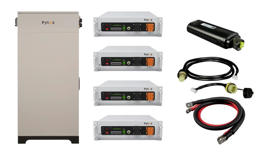 Pytes V5 48V 20.48kWh Outdoor Bundle with V-Box-OC Rack