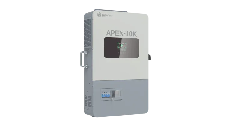 High quality photo of the Big Battery Apex-10k Front Left View. Photo sourced by Current Connected.