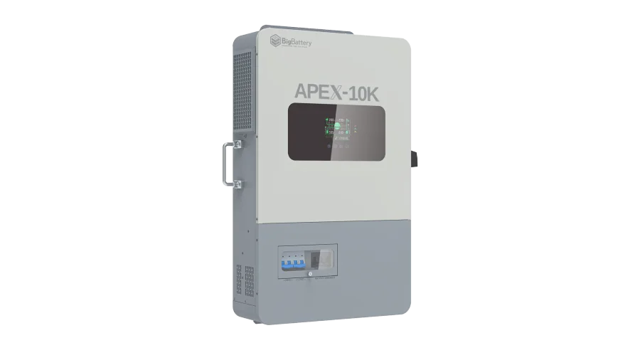 High quality photo of the Big Battery Apex-10k Front Left View. Photo sourced by Current Connected.