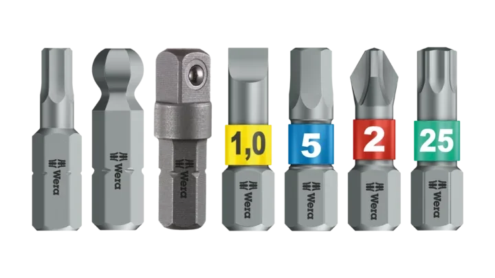 High quality photo of the Wera Bicycle Set 3A Included Bits. Photo sourced by Current Connected from WERA Tools.