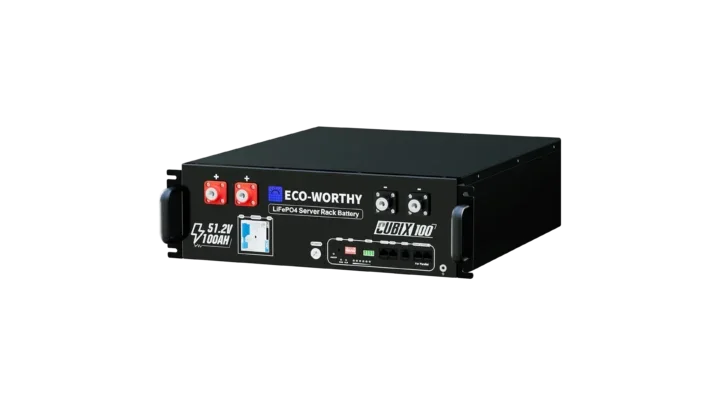 High quality photo of the ECO-WORTHY Cubix 100 Front Right View. Photo sourced by Current Connected from ECO-WORTHY.