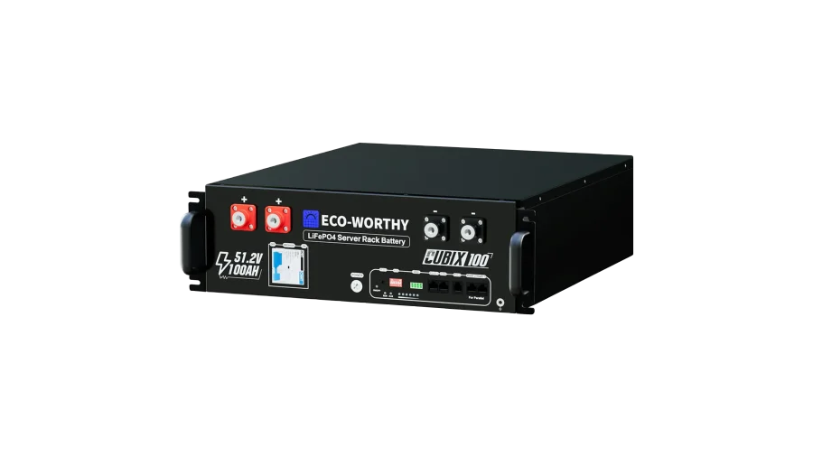 High quality photo of the ECO-WORTHY Cubix 100 Front Right View. Photo sourced by Current Connected from ECO-WORTHY.