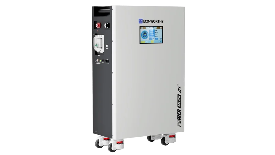 High quality photo of the ECO-WORTHY POWERMEGA 512V Front Left View. Photo sourced by Current Connected from ECO-WORTHY.