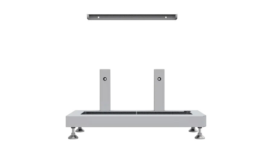High quality photo of the Pytes V16 Floor Mount Base Front View. Photo sourced by Current Connected from Pytes.
