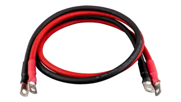 2 AWG battery cables in red and black